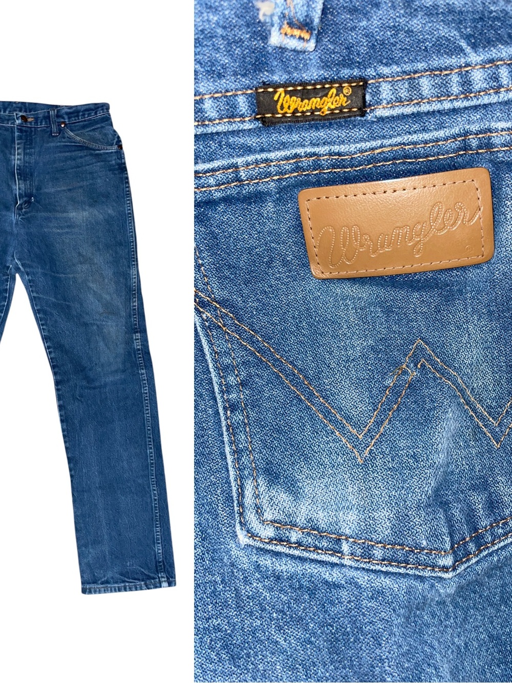 Wrangler 13MWZ Cowboy Cut Jeans 35x34 Vintage Western Ranch Denim - Picture 9 of 9